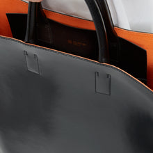 Load image into Gallery viewer, SLOPE TOTE L w/shoulder handle BLACK/CHINESE RED